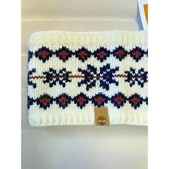 Timberland Fleece Lined Sherpa Fair Isle Headband Hat Knit - Picture 3 of 4